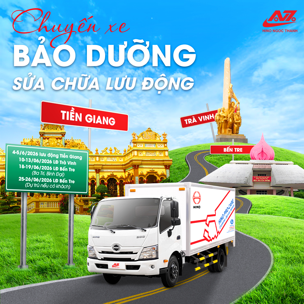 🚛 LỊCH BẢO DƯỠNG & SỬA CHỮA LƯU ĐỘNG – HINO NGỌC THÀNH THÁNG 06.2026