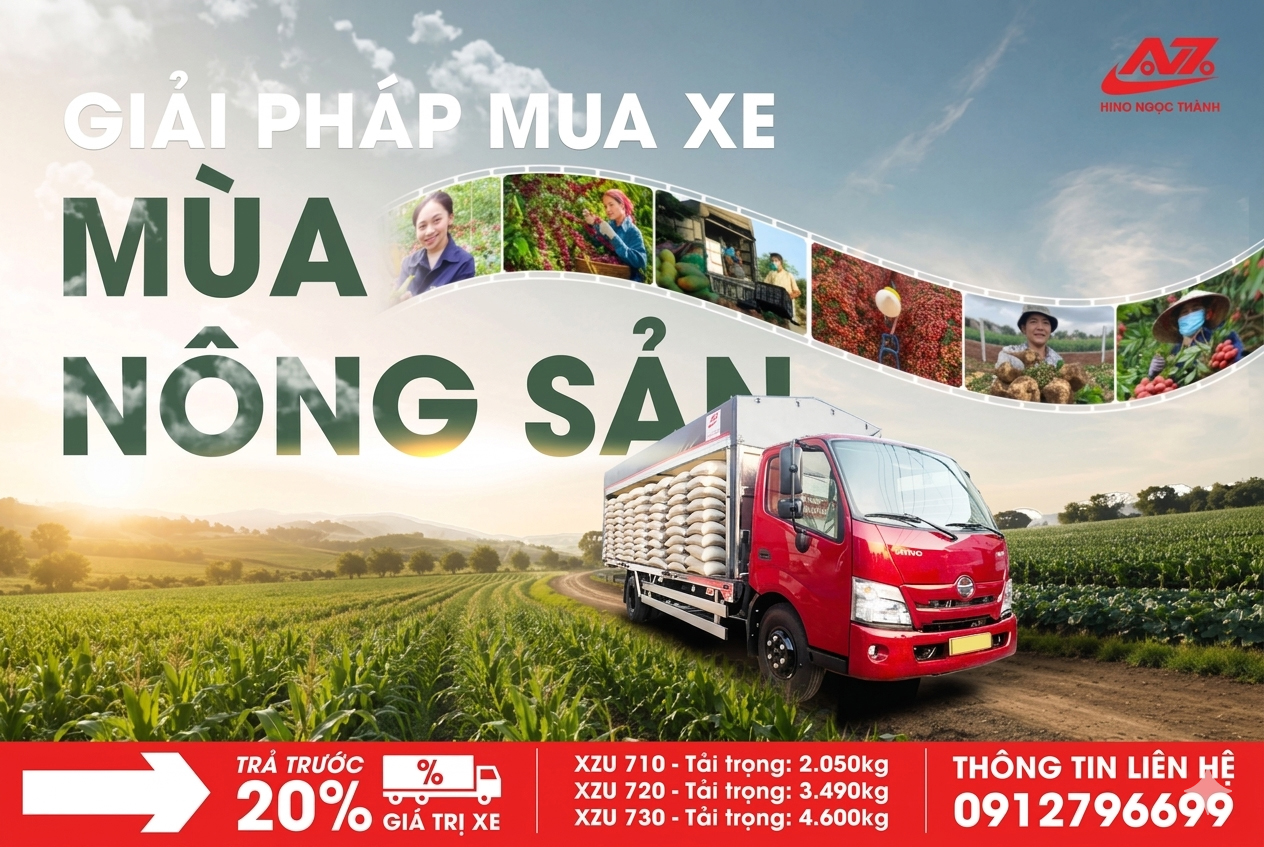 🚛🌾Giải Pháp Mua Xe Mùa Nông Sản: Bứt Phá Doanh Thu Cùng Hino Ngọc Thành🚛🌾