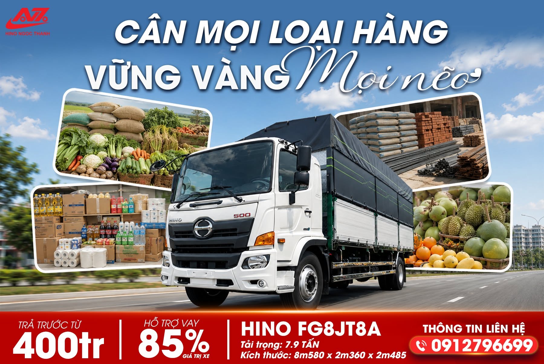 🚛 HINO FG8JT8A – CÂN MỌI LOẠI HÀNG, VỮNG VÀNG MỌI NẺO!
