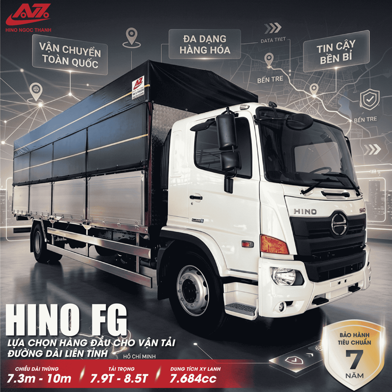 HINO FG - SERIES 500 LỰA CHỌN HÀNG ĐẦU CHO VẬN TẢI ĐƯỜNG DÀI LIÊN TỈNH