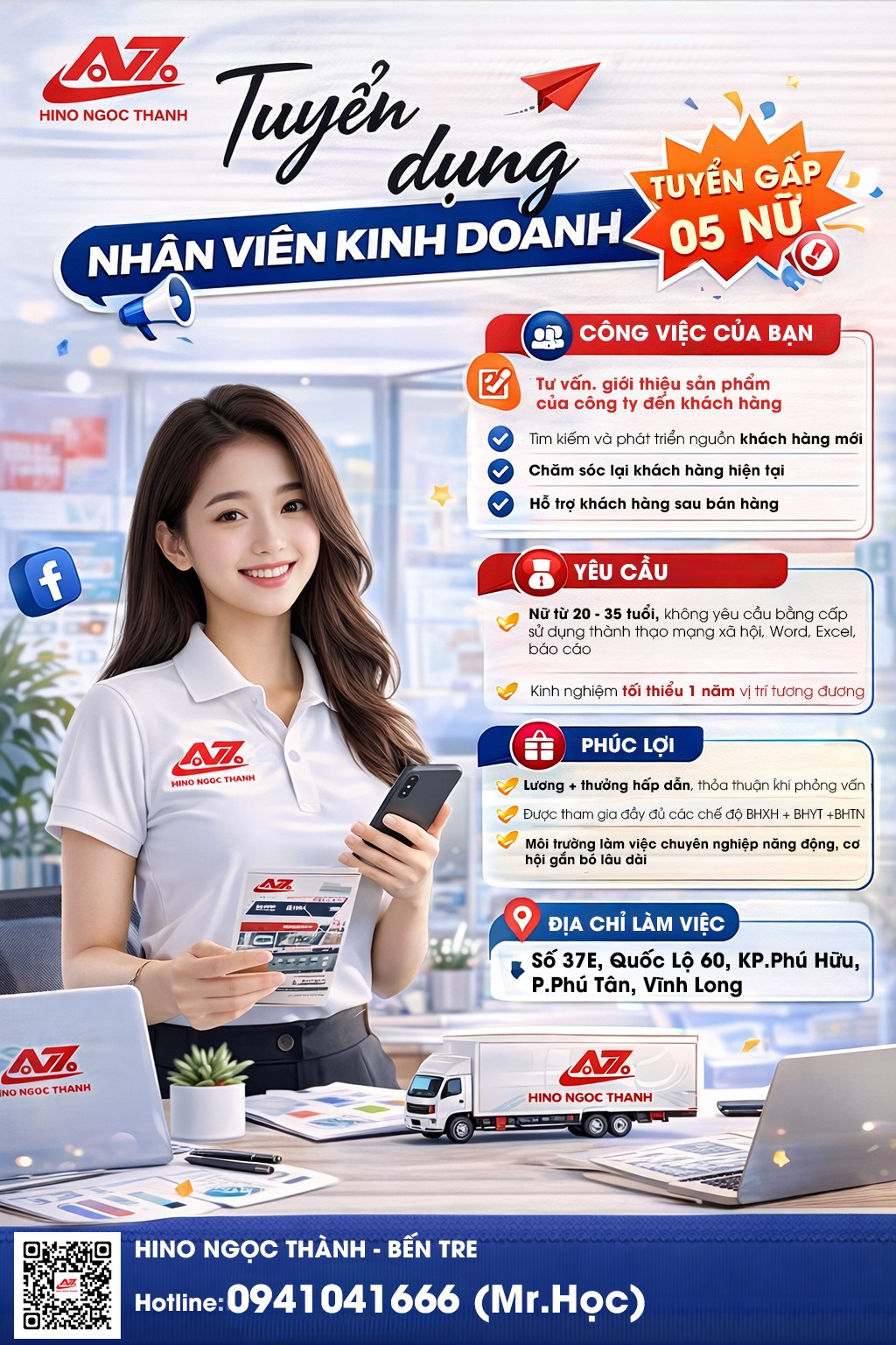 TUYỂN DỤNG NHÂN VIÊN KINH DOANH (NỮ)