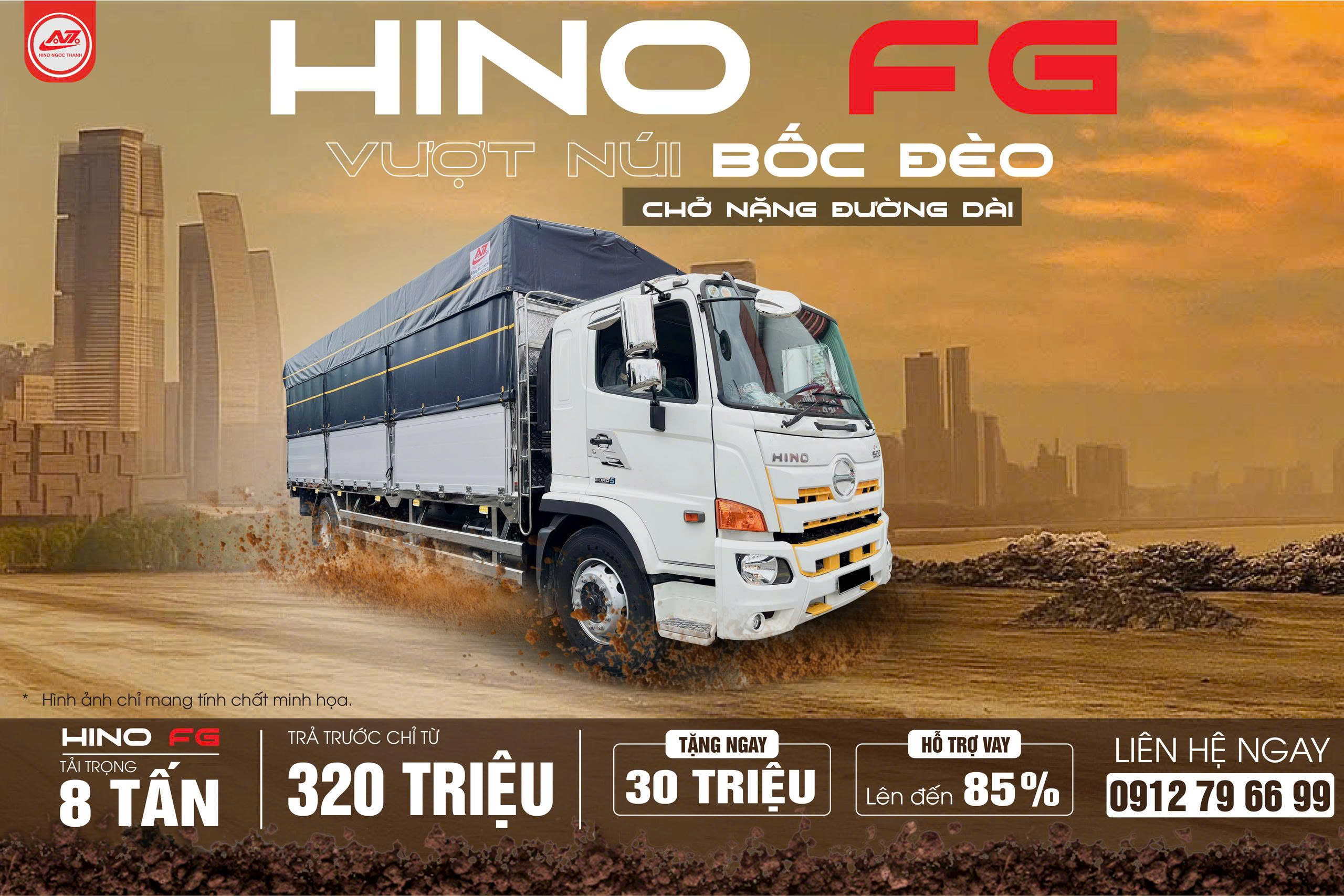 HINO FG8JT8A – XE TẢI 8 TẤN MẠNH MẼ, BỀN BỈ, CHINH PHỤC MỌI ĐỊA HÌNH