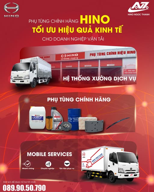 Phụ Tùng Chính Hãng Hino – 🚛Giải Pháp Tối Ưu Chi Phí Vận Hành Cho Doanh Nghiệp Vận Tải